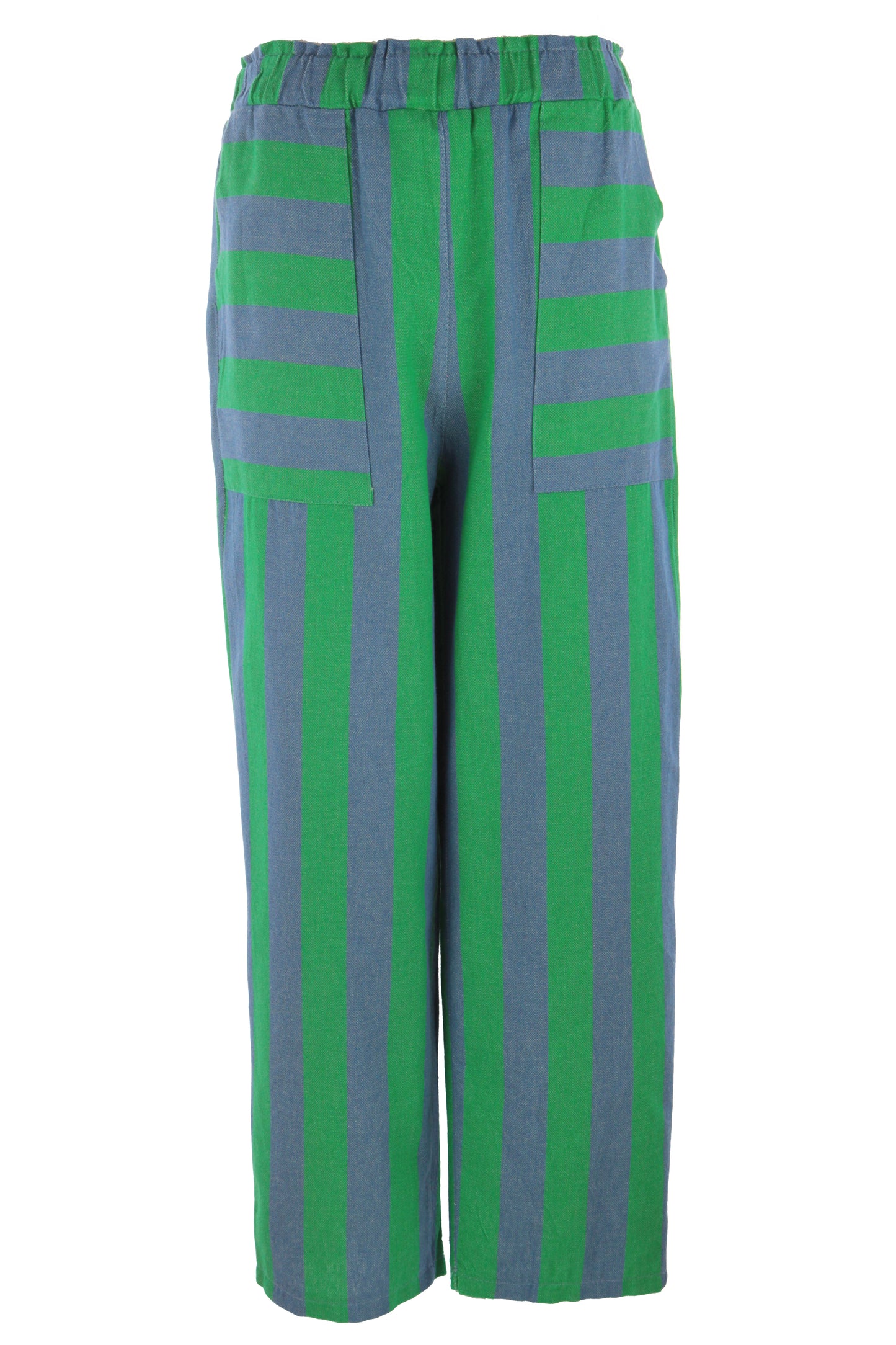 Woven Stripe Cotton Trouser