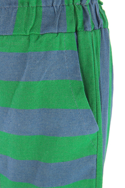 Woven Stripe Cotton Trouser