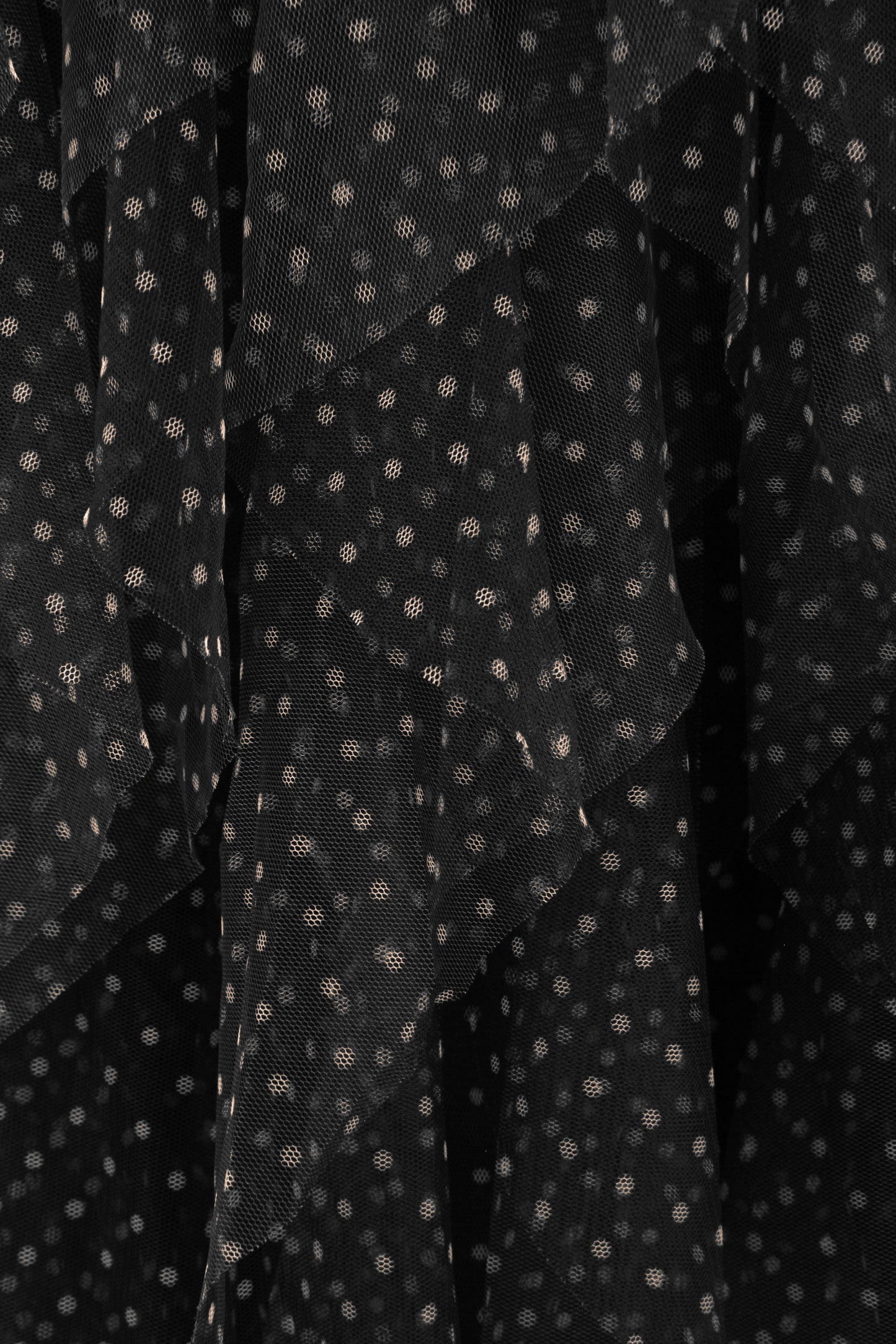 Polka Dot Tulle Midi Skirt