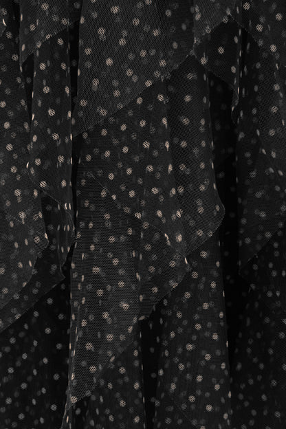 Polka Dot Tulle Midi Skirt