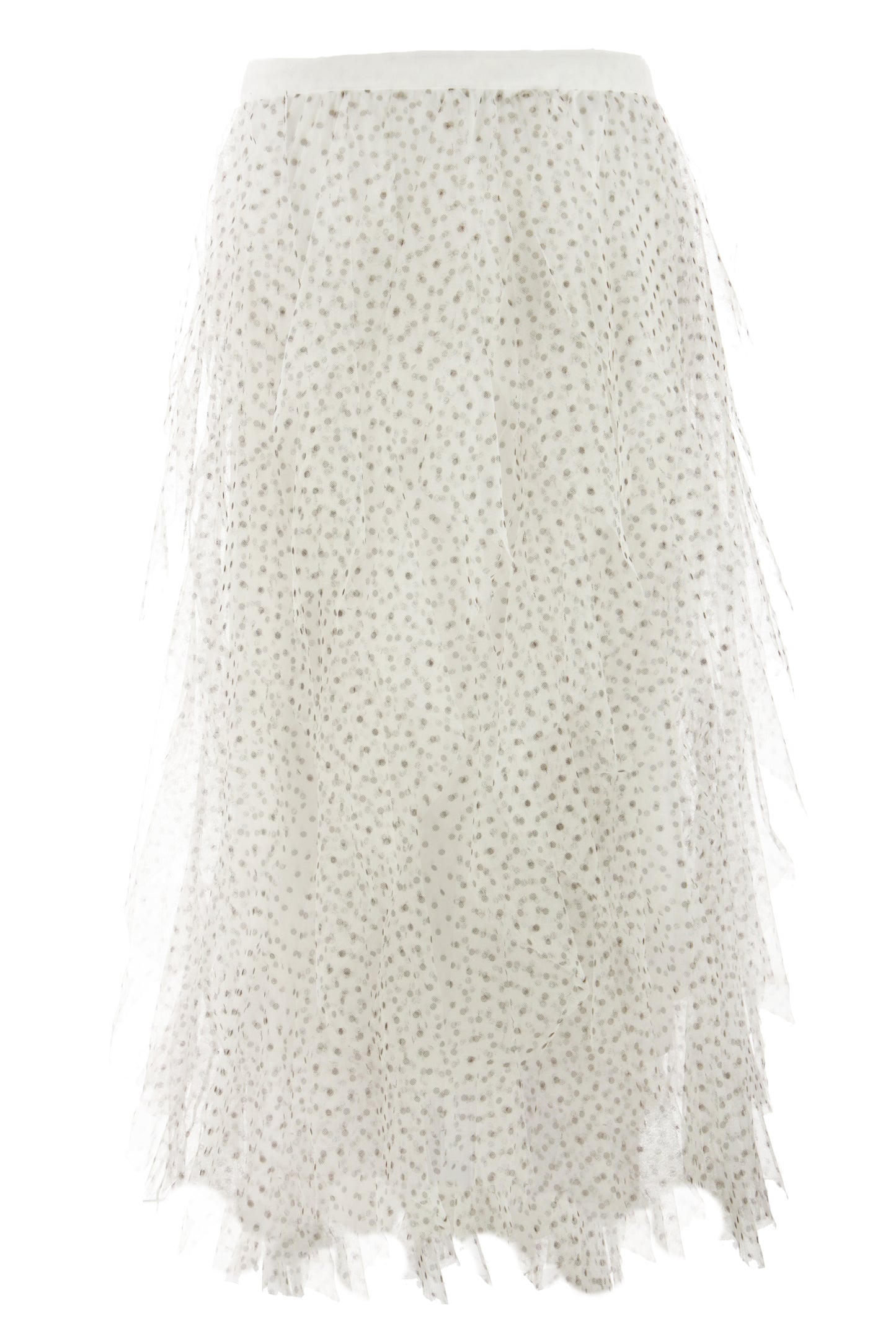 Polka Dot Tulle Midi Skirt