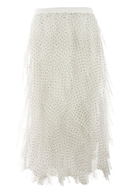 Polka Dot Tulle Midi Skirt