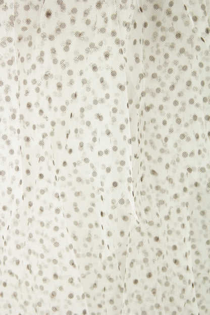 Polka Dot Tulle Midi Skirt