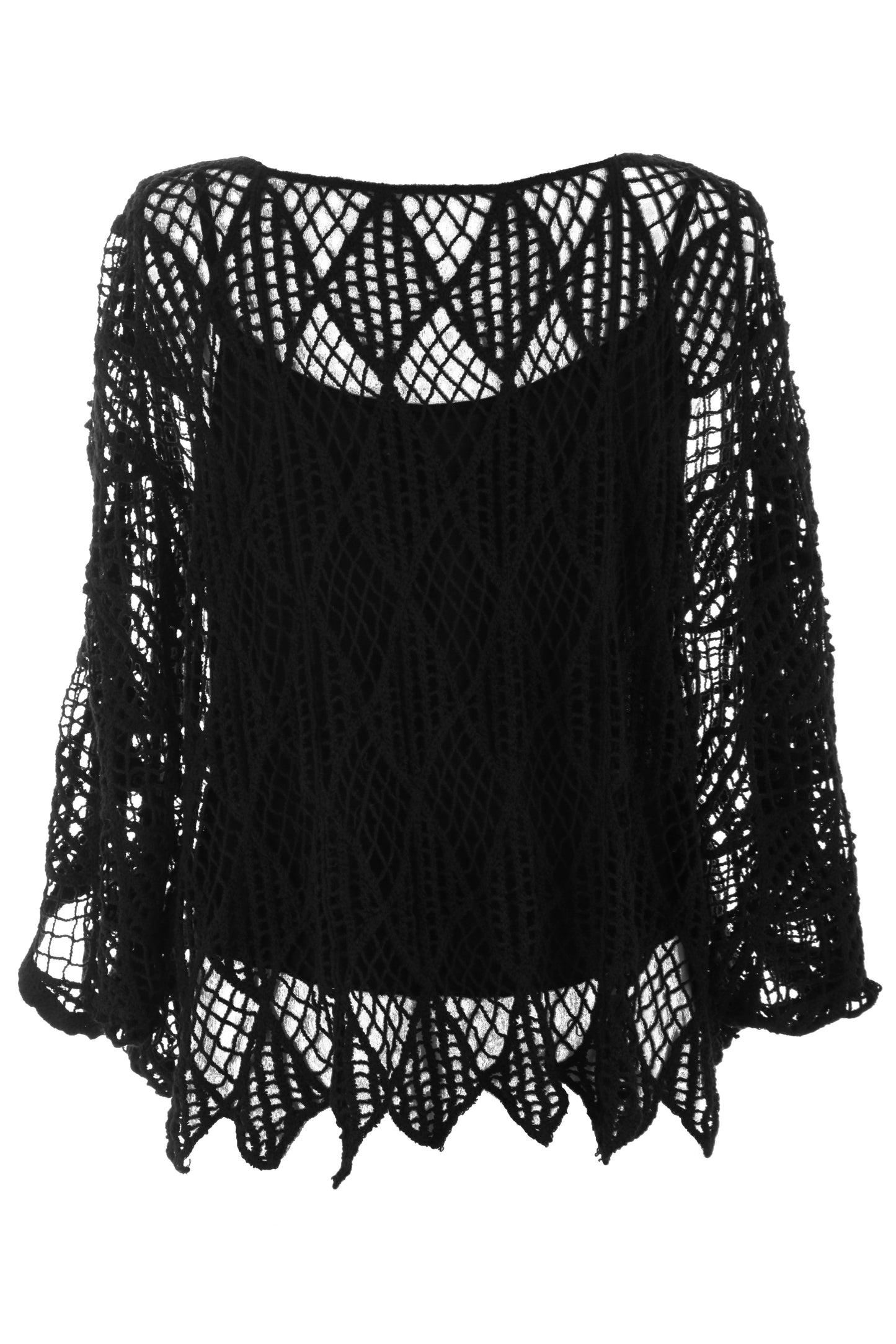Lattice Crochet Blouse with Vest