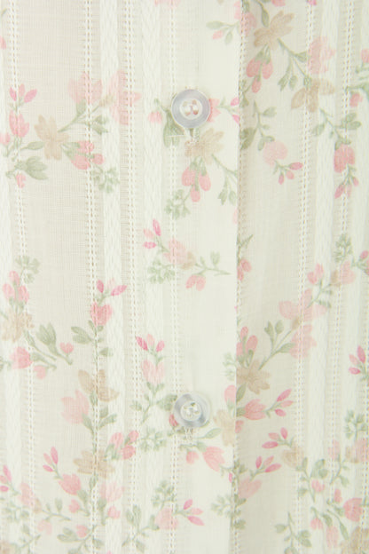 Ditsy Floral Print Cotton Shirt
