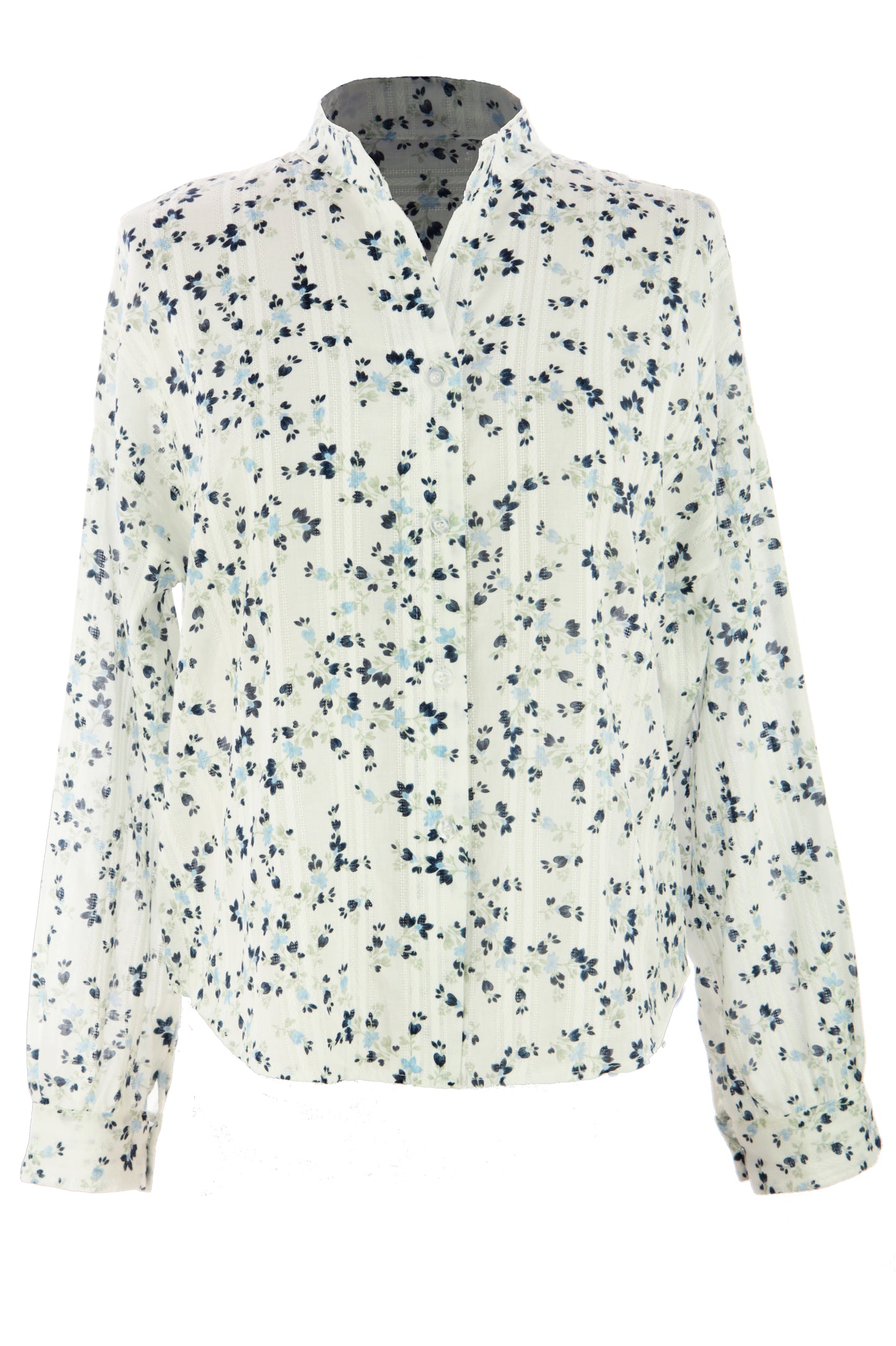 Ditsy Floral Print Cotton Shirt