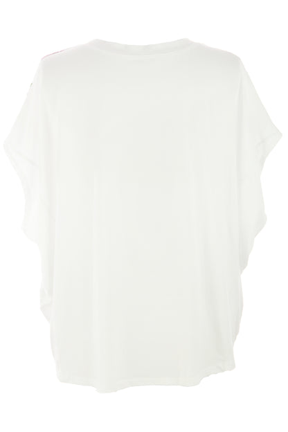 V Neck Floral Print Linen Top