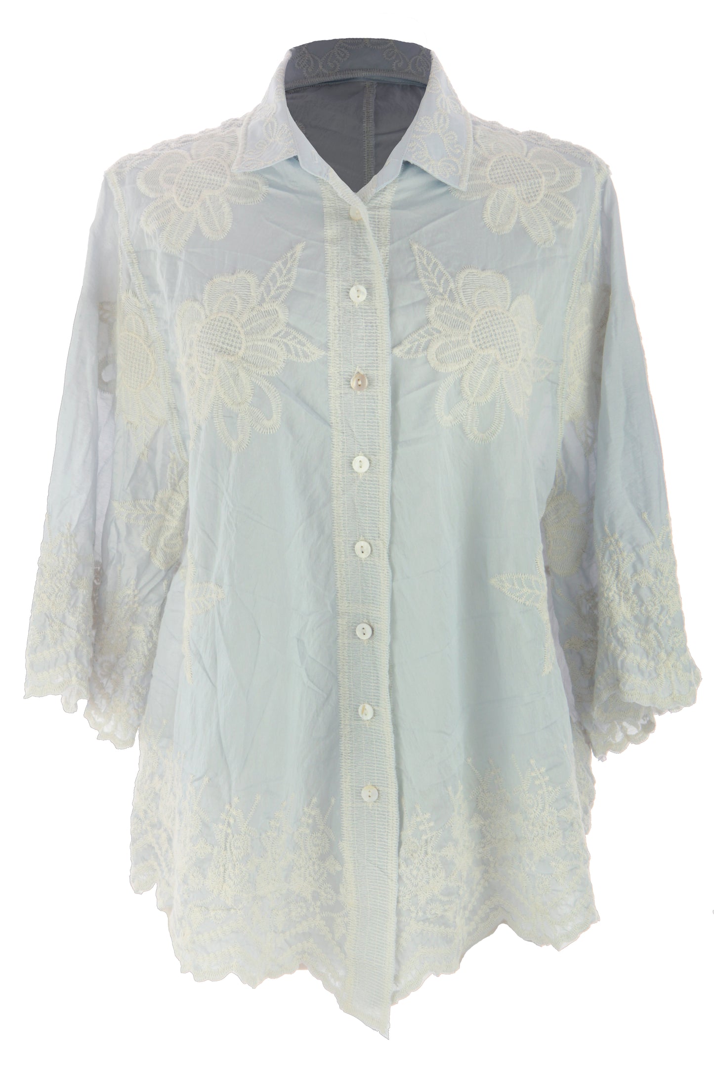 Floral Embroidery Shirt