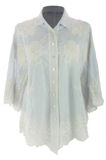 Floral Embroidery Shirt
