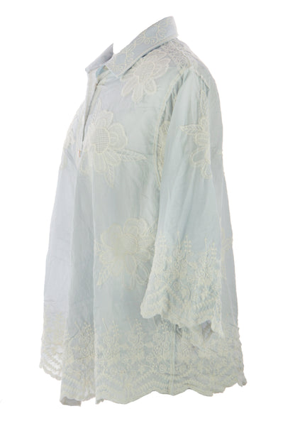 Floral Embroidery Shirt