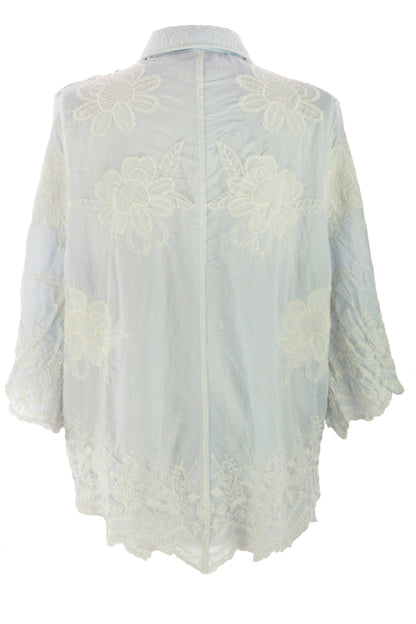 Floral Embroidery Shirt