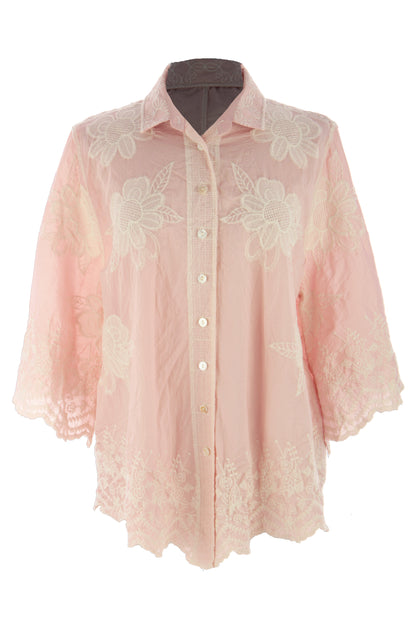 Floral Embroidery Shirt