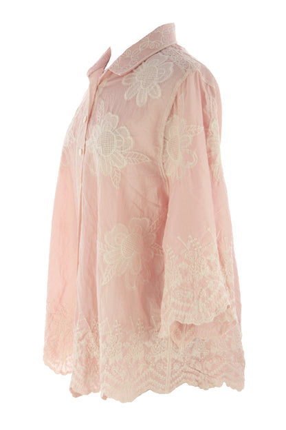 Floral Embroidery Shirt