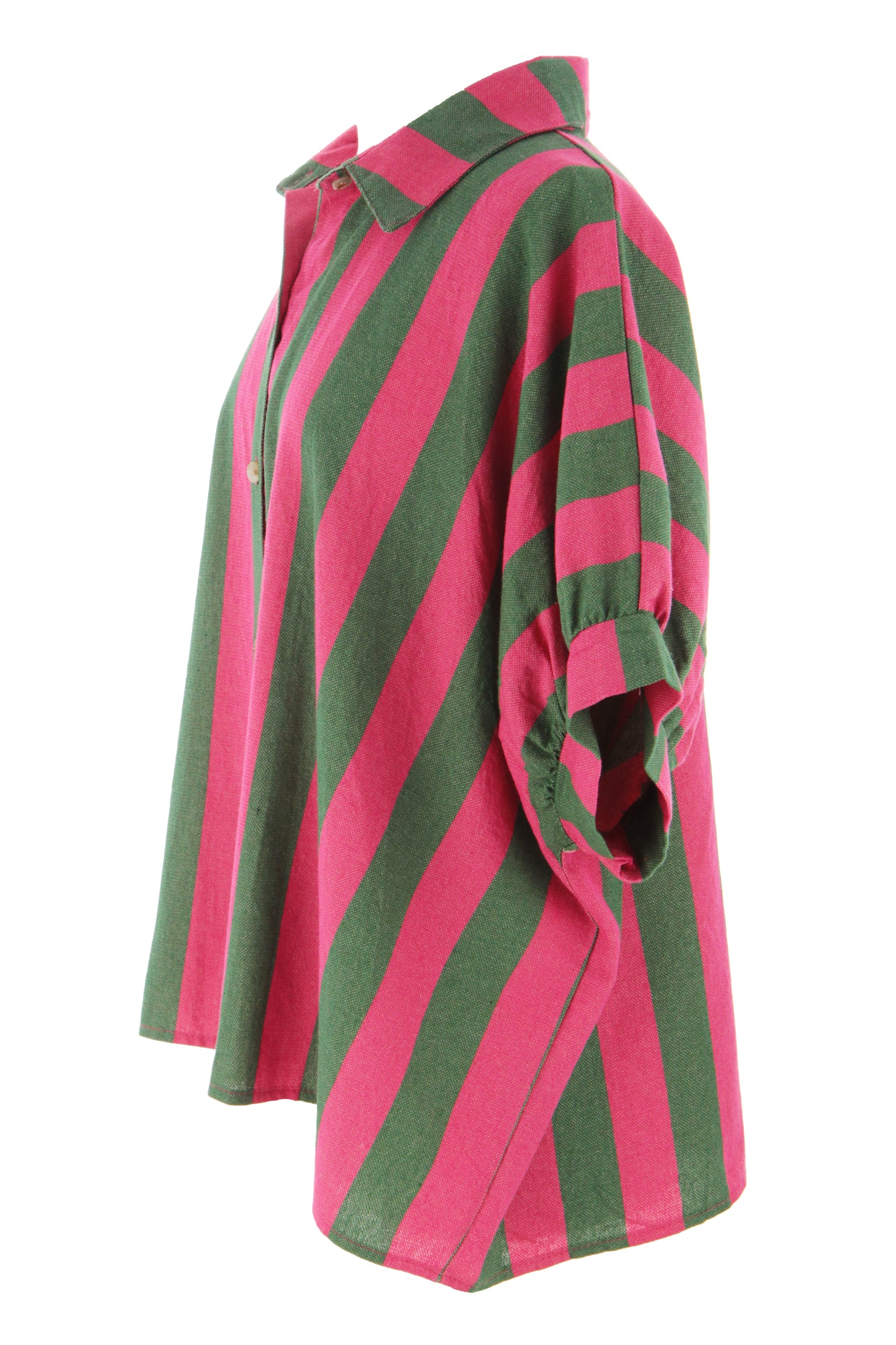 Woven Stripe Cotton Shirt