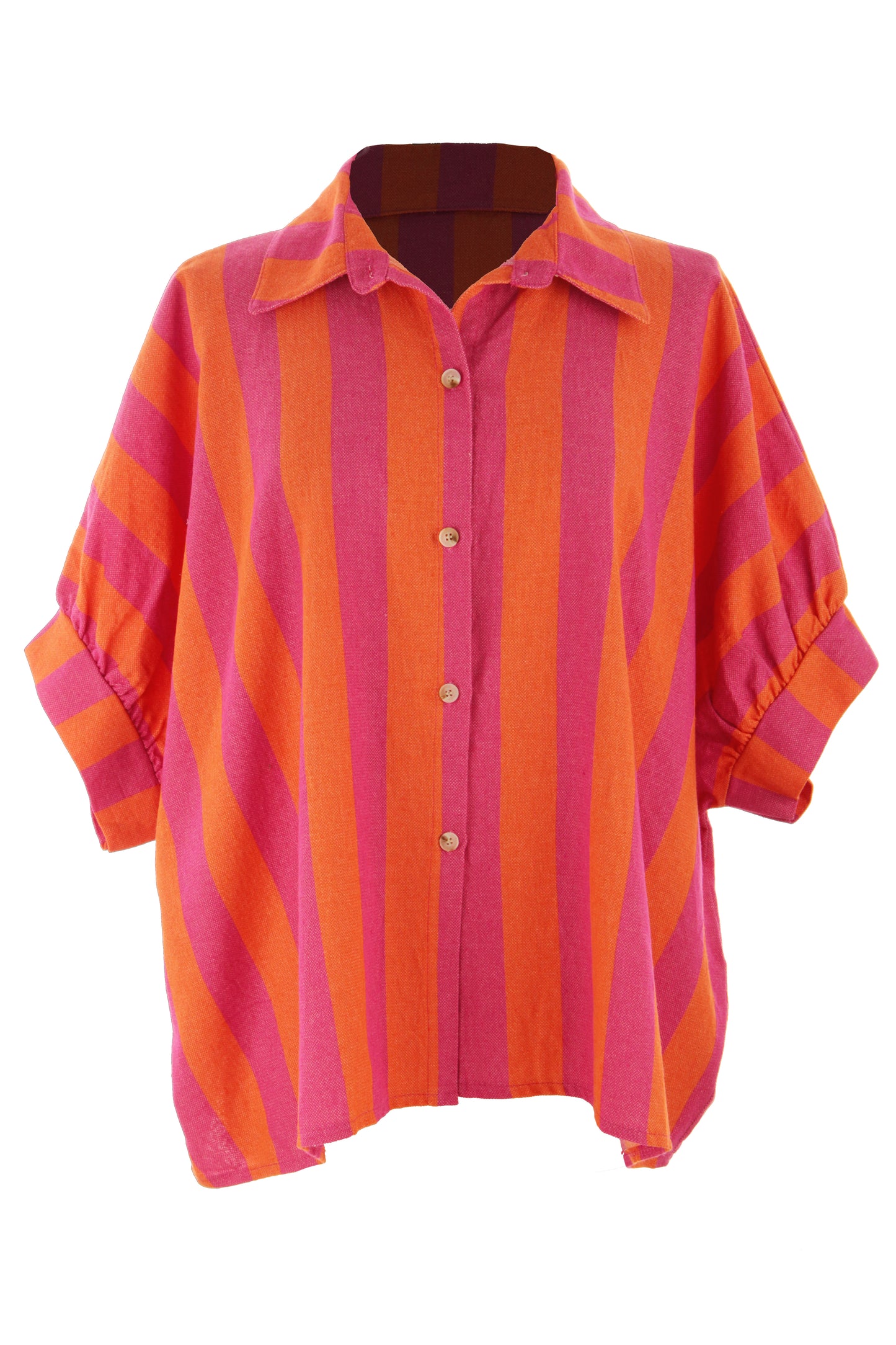 Woven Stripe Cotton Shirt