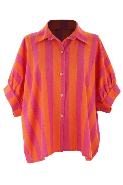 Woven Stripe Cotton Shirt