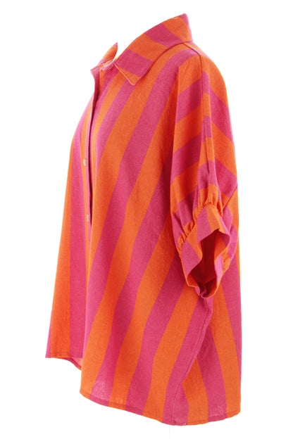 Woven Stripe Cotton Shirt