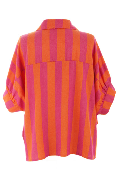 Woven Stripe Cotton Shirt