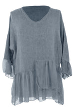 Load image into Gallery viewer, Silk Hem Linen Top
