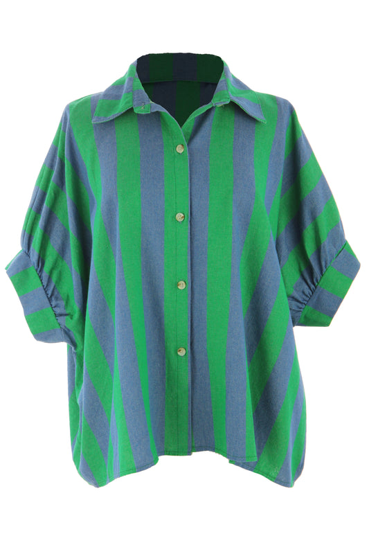 Woven Stripe Cotton Shirt