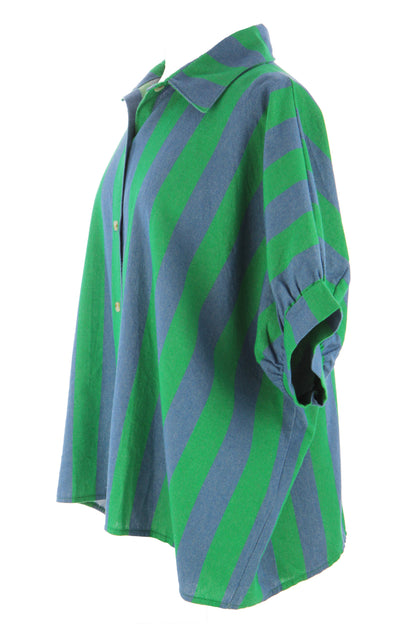 Woven Stripe Cotton Shirt