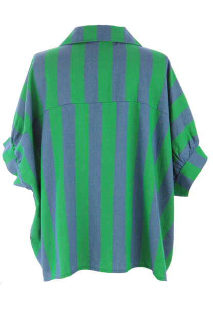 Woven Stripe Cotton Shirt