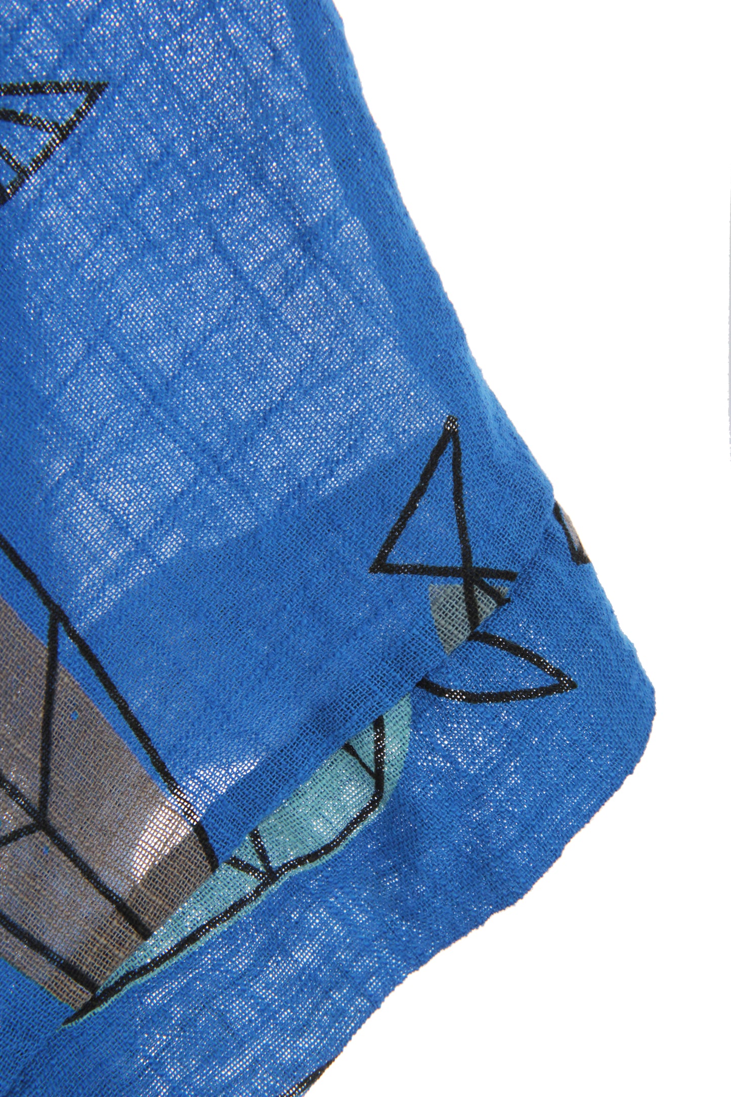 2 Pocket Fish Print Cotton Blouse