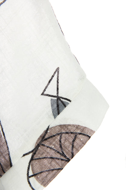 2 Pocket Fish Print Cotton Blouse