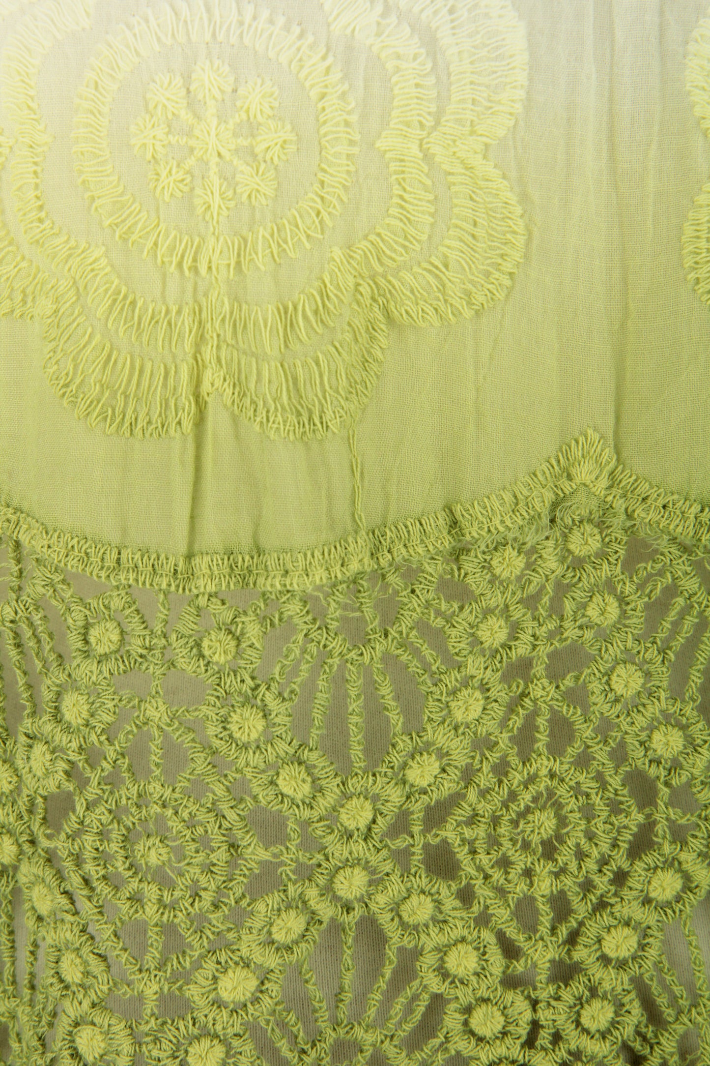 Dip Dye Crochet Trim Cotton Shirt