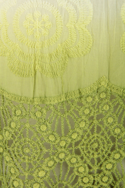 Dip Dye Crochet Trim Cotton Shirt
