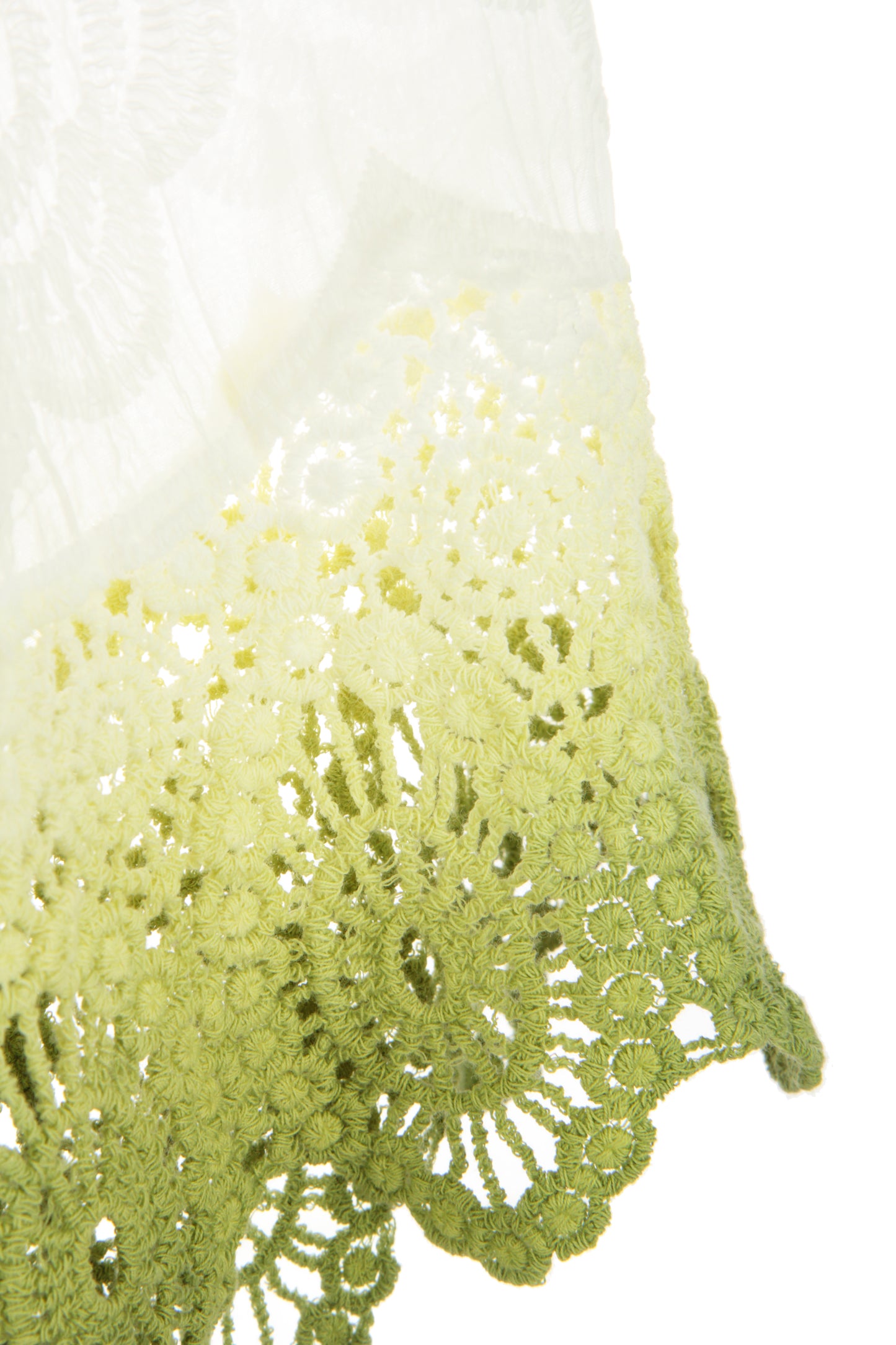Dip Dye Crochet Trim Cotton Shirt