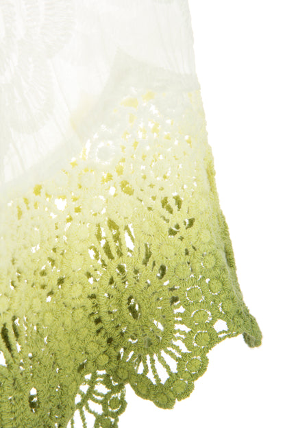 Dip Dye Crochet Trim Cotton Shirt