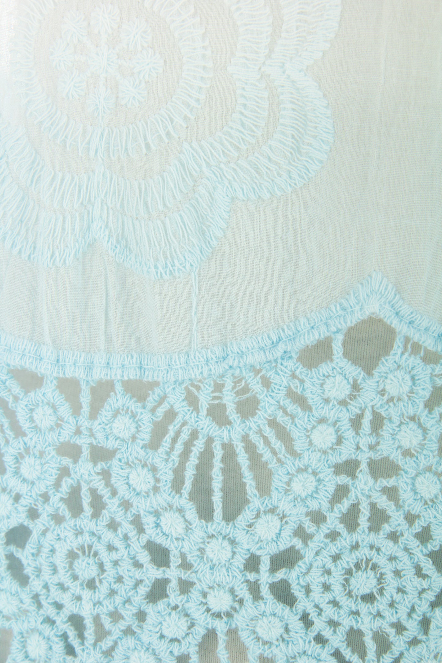 Dip Dye Crochet Trim Cotton Shirt