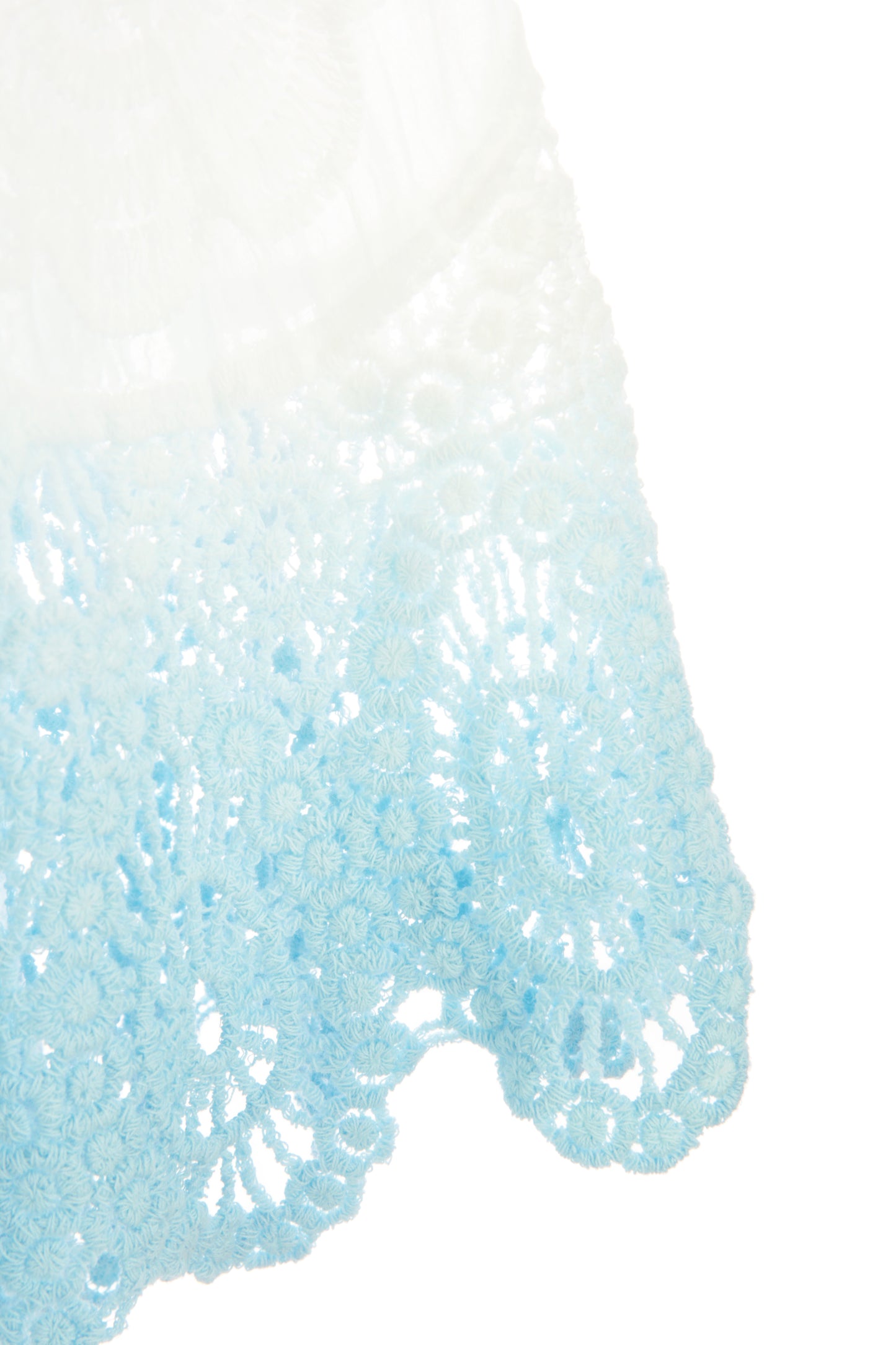 Dip Dye Crochet Trim Cotton Shirt