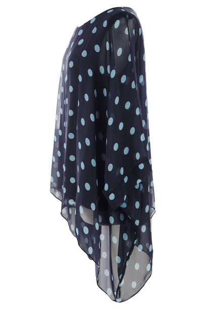 Polka Dot Flowy Silk Top