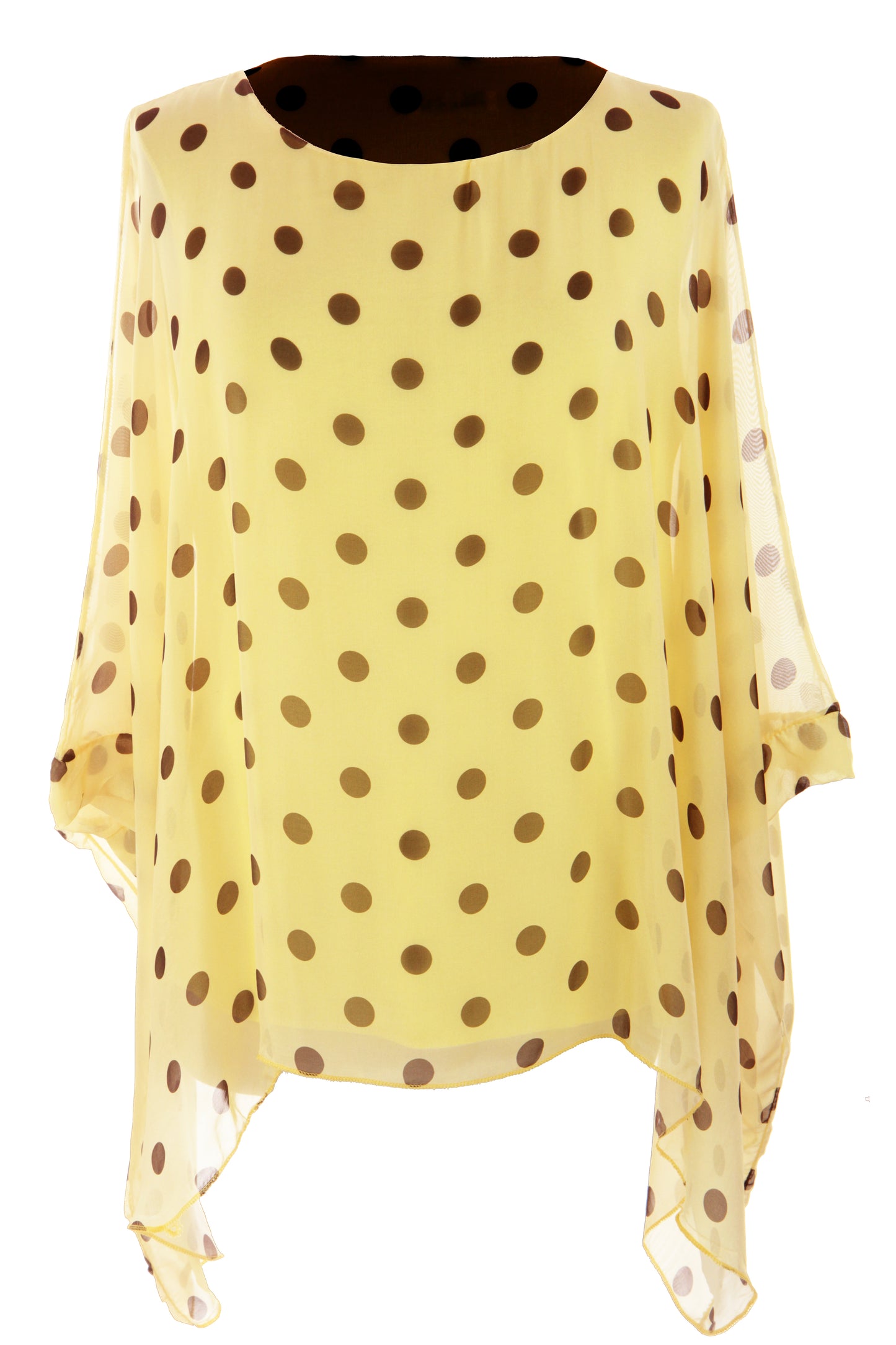 Polka Dot Flowy Silk Top