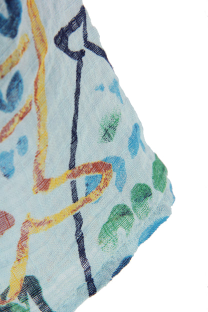 Fish Print Bias Cut Dress