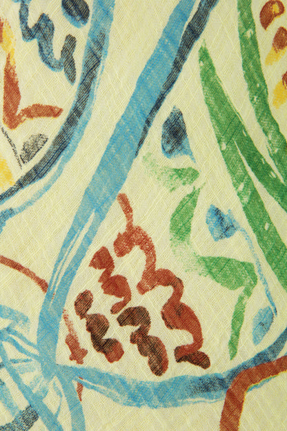 Fish Print Bias Cut Dress
