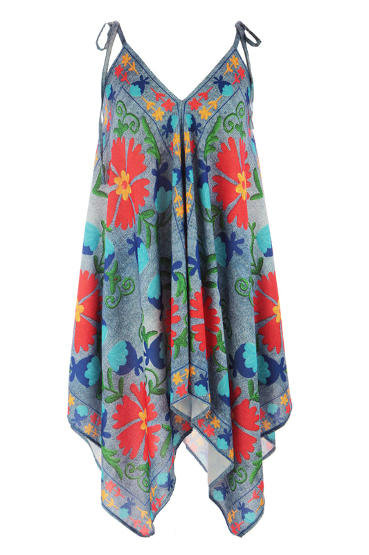 Denim Look Hanky Dress