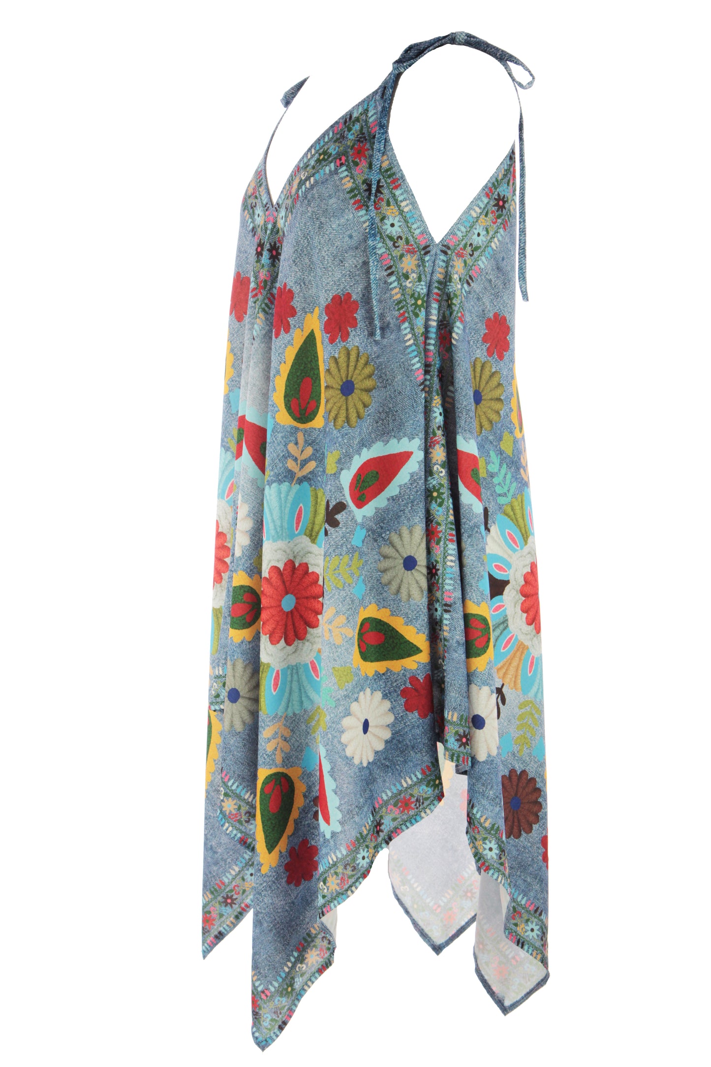 Denim Look Hanky Dress