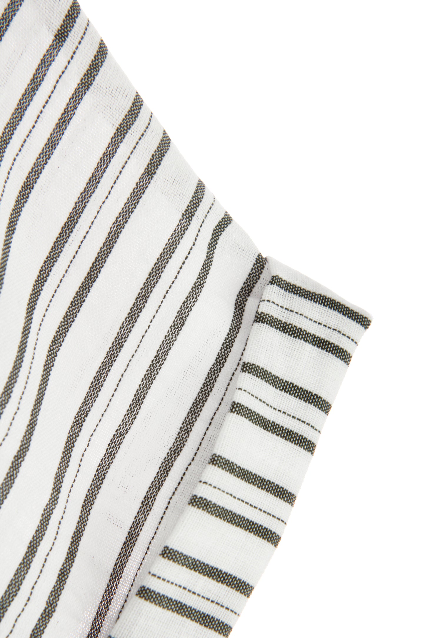 Stripe Print Collar Midi