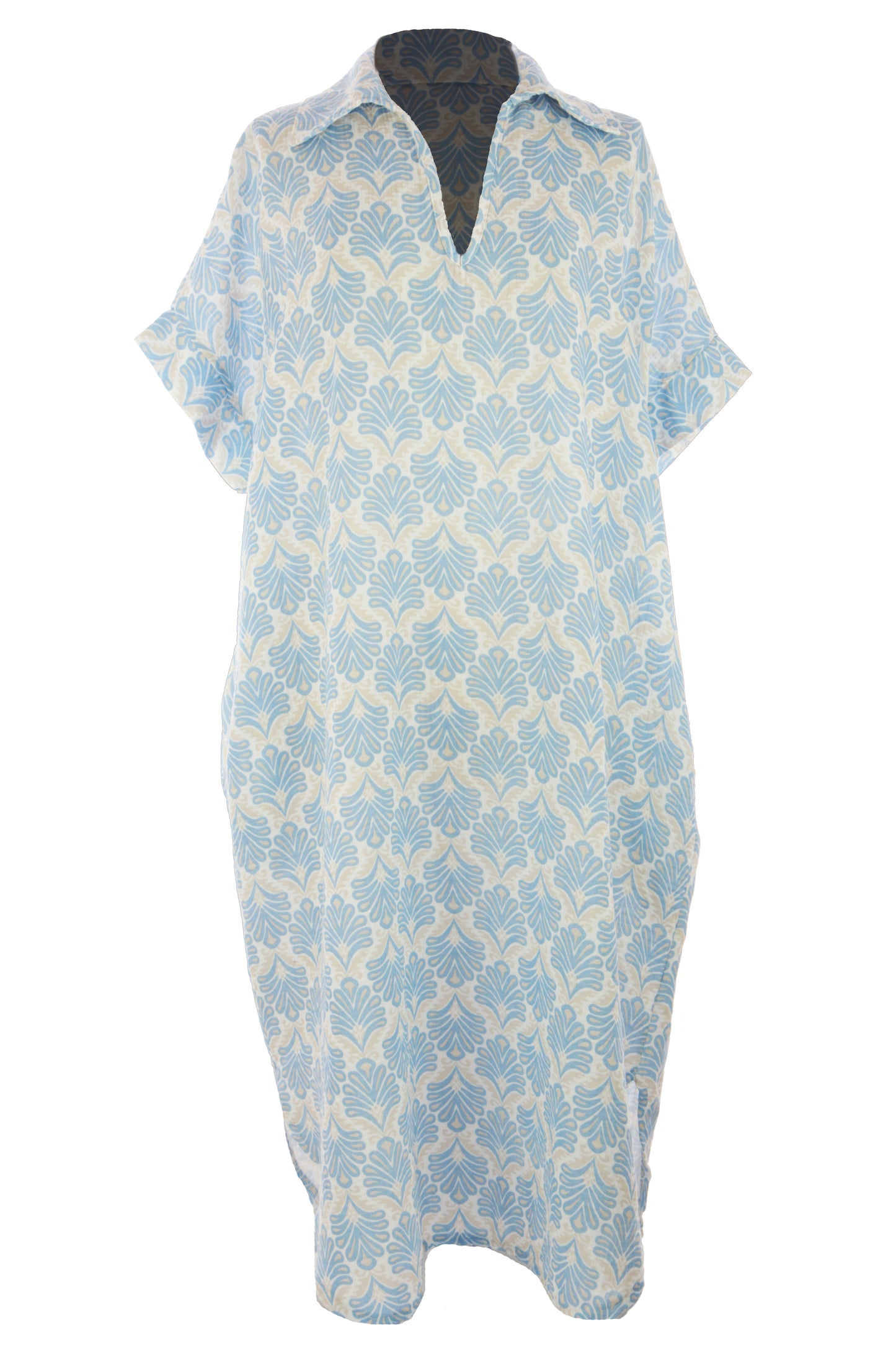 Block Print Collar Midi