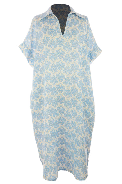 Block Print Collar Midi