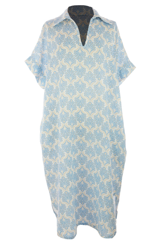 Block Print Collar Midi