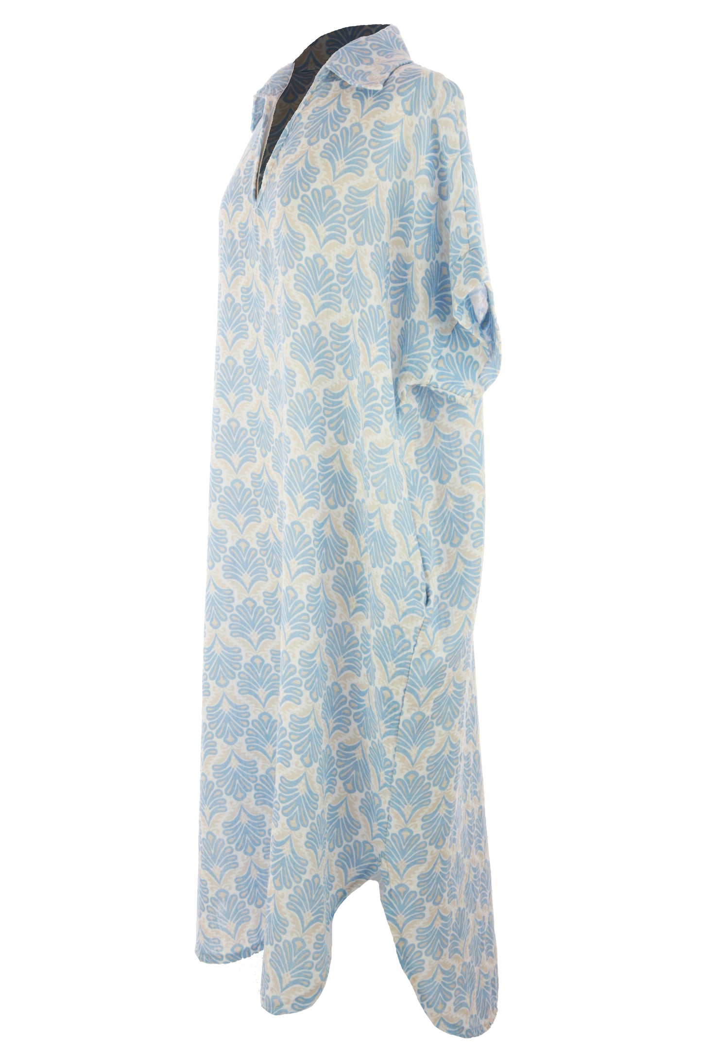 Block Print Collar Midi