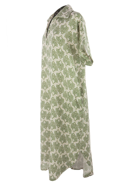 Block Print Collar Midi