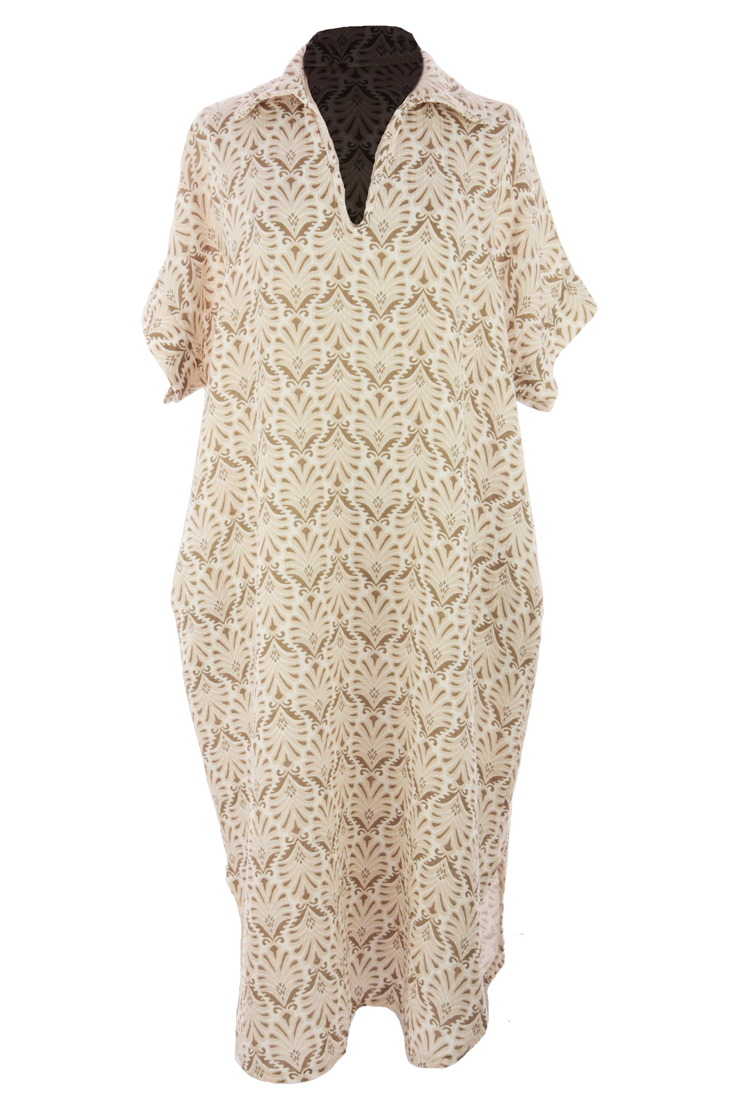 Block Print Collar Midi