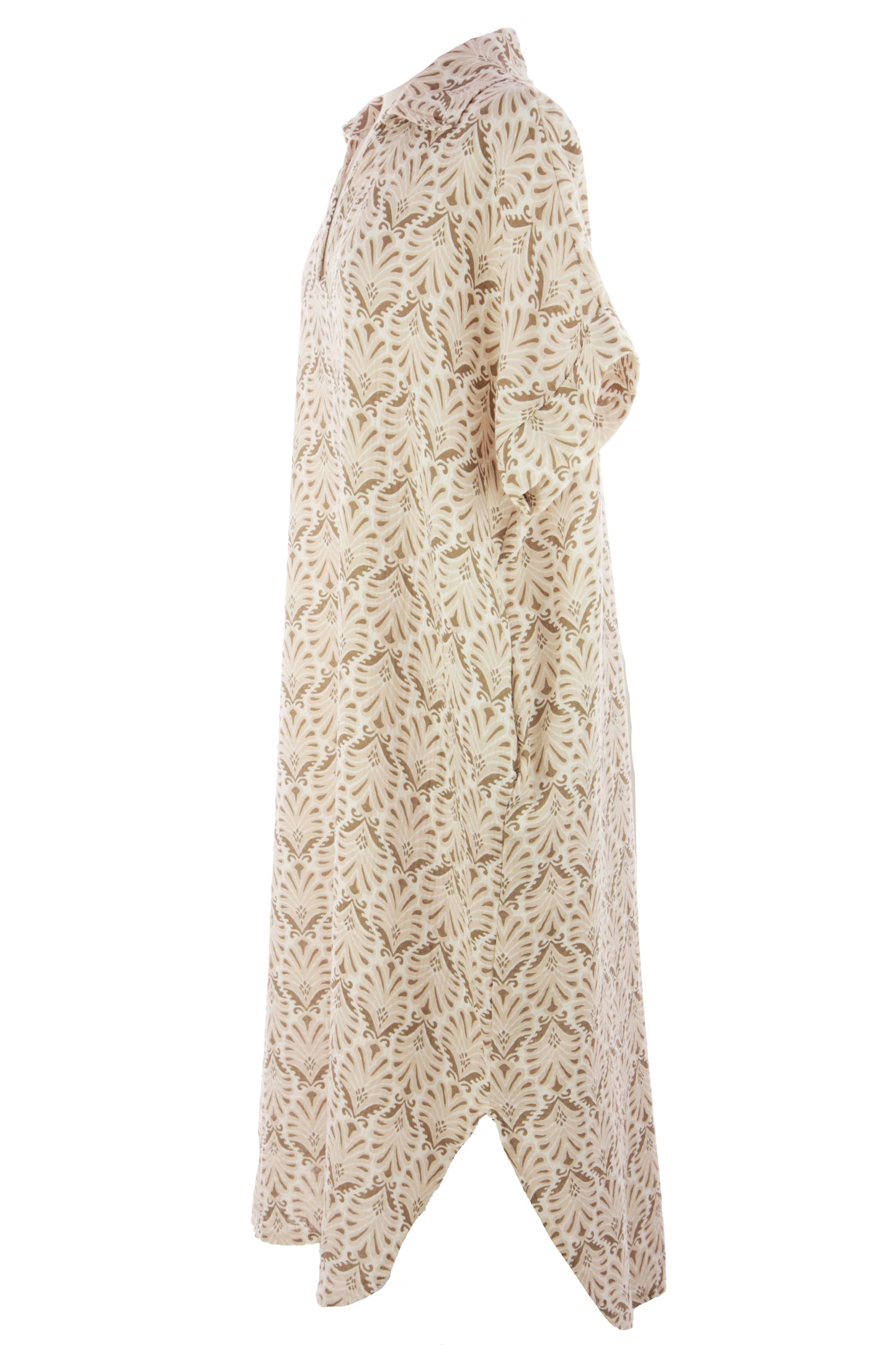 Block Print Collar Midi