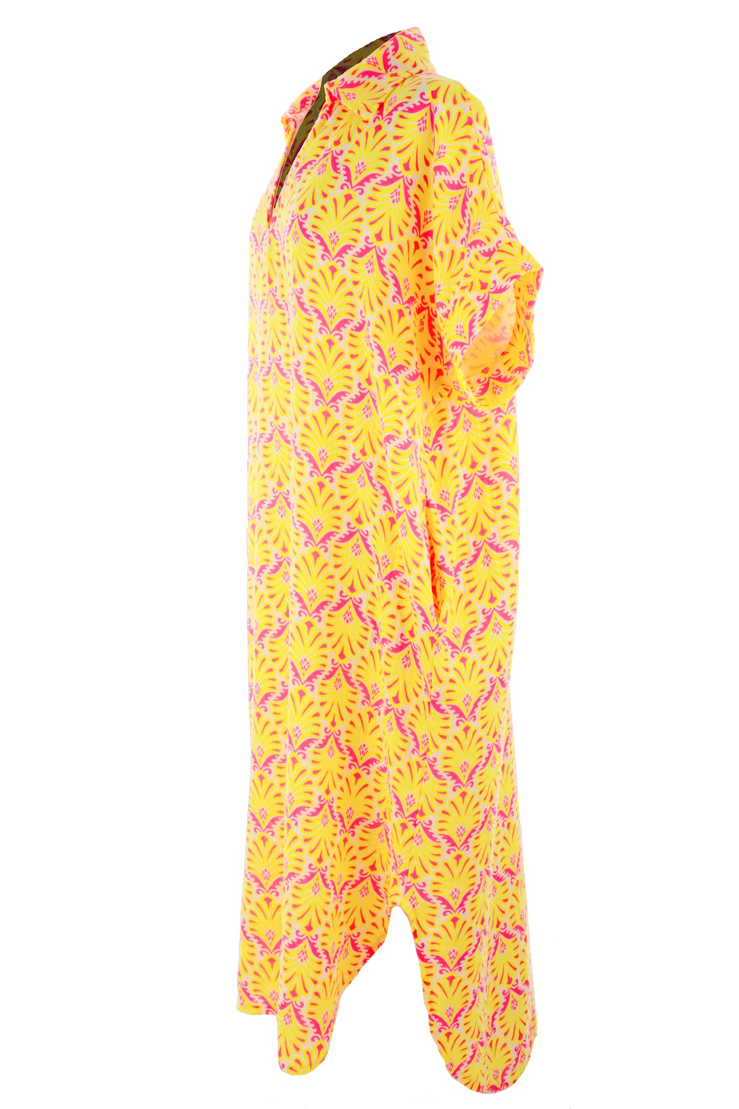 Block Print Collar Midi