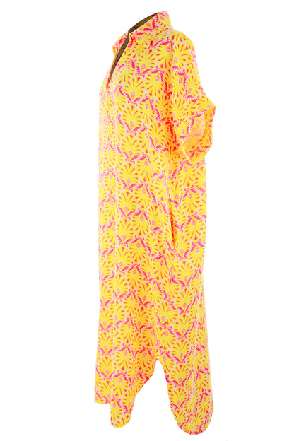 Block Print Collar Midi